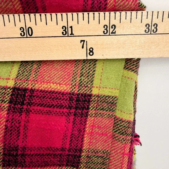 BDG Urban Outfitters One Way or Another Plaid Flannel Shirt Womens Medium Pink - Picture 11 of 12